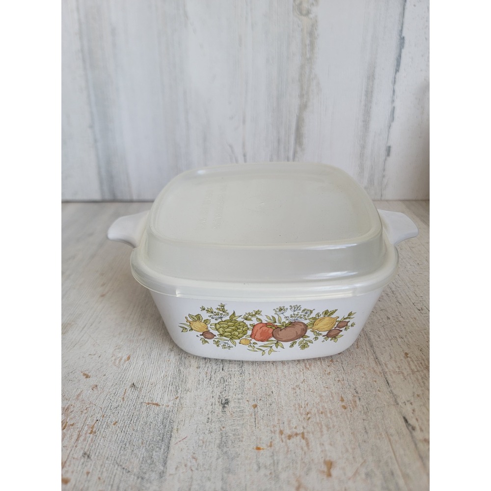 Corning ware 2 3/4 cup spice of Life casserole dish lid kitchen vintage home